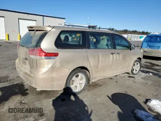 2014 Toyota Sienna L with VIN 5TDZK3DC7ES524046, listed as a Copart auction lot 44012975 with 0 mi miles and Salvage Title. Bid and sale history available at carsss.com. Image 3.