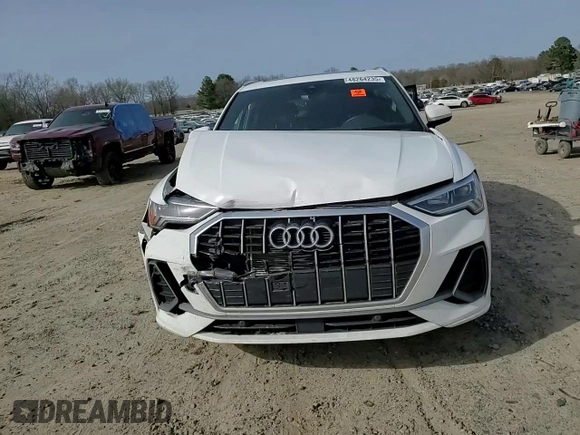 2023 Audi Q3 S line Premium with VIN WA1DECF38P1040315, listed as a Copart auction lot 48264235 with 53,683 mi miles and Salvage title. Bid and sale history available at DreamBid. Image 12.