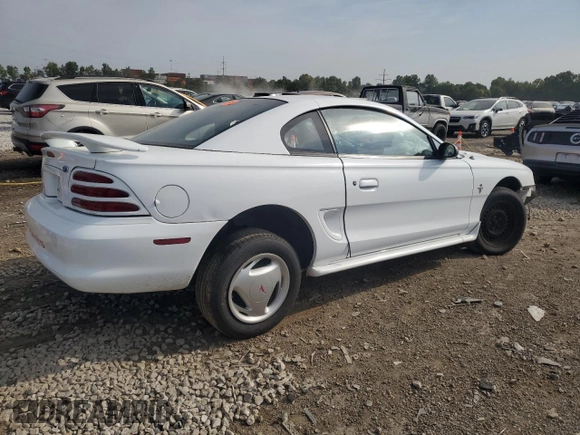 1995 Ford Mustang with VIN 1FALP4046SF222597, listed as a Copart auction lot 68435454 with 44,186 mi miles and Salvage Title. Bid and sale history available at carsss.com. Image 3.
