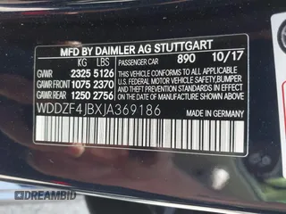 2018 Mercedes-Benz E-Class E 300 with VIN WDDZF4JBXJA369186, listed as a IAAI auction lot 42016149 with 59,360 mi miles. Bid and sale history available at carsss.com. Image 9.