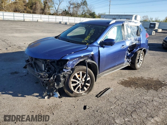2017 Nissan Rogue SV z VIN KNMAT2MV5HP523286, wystawiony jako Copart lot #74180553 z przebiegiem 112 533 mil mil oraz Szkoda całkowita • Salvage title. Historia ofert i sprzedaży dostępna na DreamBid. Obrazek 1.