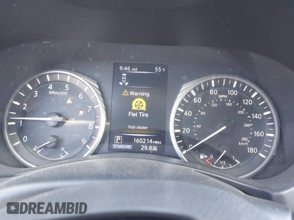 2018 Infiniti Q50 3.0t LUXE with VIN JN1EV7AP7JM353893, listed as a IAAI auction lot 41974467 with 160,214 mi miles. Bid and sale history available at carsss.com. Image 7.