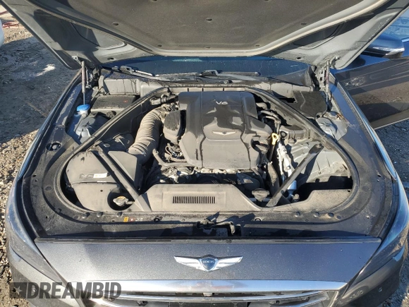 2018 Genesis G80 3.8L with VIN KMHGN4JE7JU249418, listed as a Copart auction lot 76242584 with 86,971 mi miles and Salvage Title. Bid and sale history available at carsss.com. Image 11.