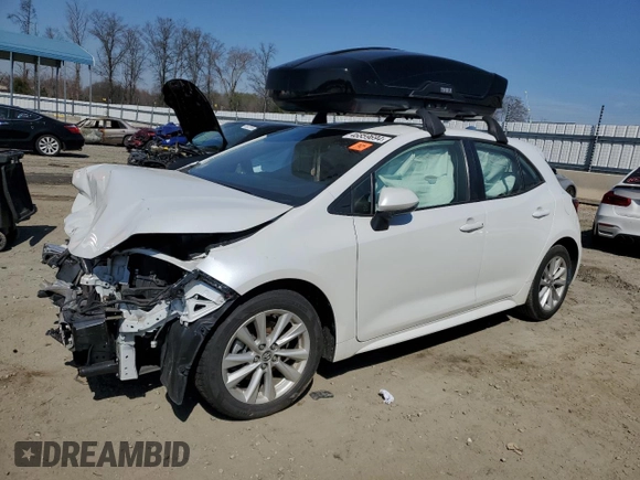 2023 Toyota Corolla Hatchback SE with VIN JTND4MBE4P3192467, listed as a Copart auction lot 46859694 with 83,831 mi miles and Salvage Title. Bid and sale history available at carsss.com. Image 1.