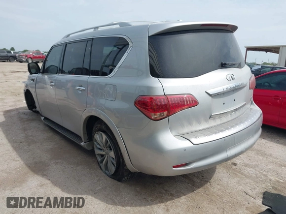 2017 Infiniti QX80 with VIN JN8AZ2NF3H9644820, listed as a IAAI auction lot 42246540 with 142,342 mi miles and . Bid and sale history available at DreamBid. Image 3.