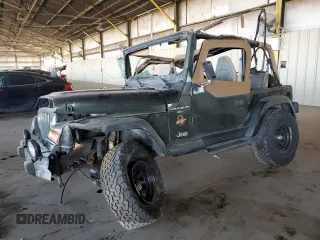 1998 Jeep Wrangler Sahara z VIN 1J4FY49S6WP749300, wystawiony jako Copart lot #42442345 z przebiegiem 144 862 mil mil oraz Szkoda całkowita • Salvage title. Historia ofert i sprzedaży dostępna na DreamBid. Obrazek 1.