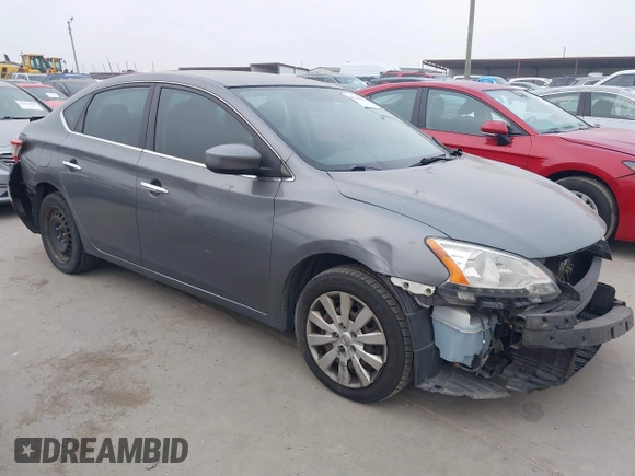 2015 Nissan Sentra S with VIN 3N1AB7AP1FY345428, listed as a IAAI auction lot 42044857 with 113,046 mi miles. Bid and sale history available at carsss.com. Image 1.