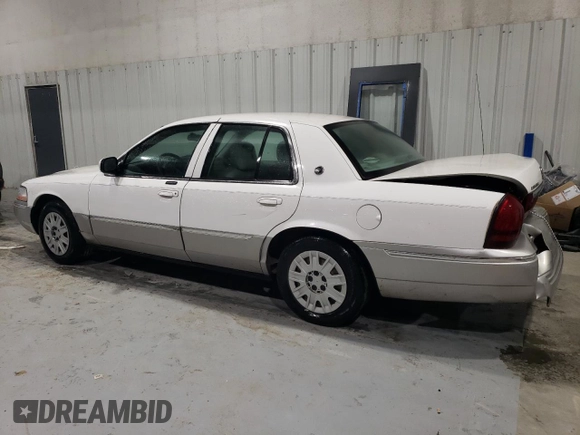 2005 Mercury Grand Marquis GS z VIN 2MEFM74W05X612471, wystawiony jako Copart lot #49455195 z przebiegiem 140 916 mil mil oraz Szkoda całkowita • Salvage title. Historia ofert i sprzedaży dostępna na DreamBid. Obrazek 2.