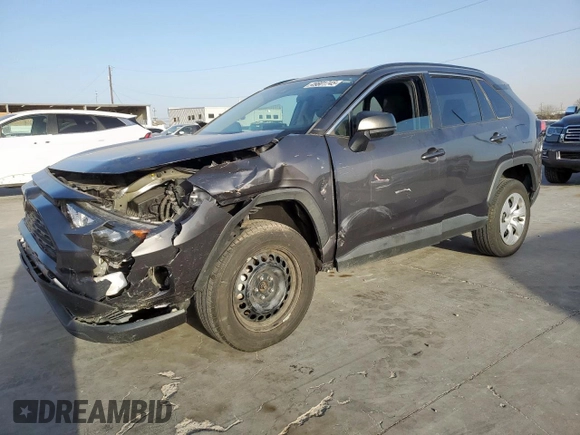2019 Toyota RAV4 LE with VIN 2T3H1RFV3KW044273, listed as a Copart auction lot 49801745 with 104,512 mi miles and Salvage Title. Bid and sale history available at carsss.com. Image 1.