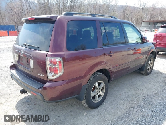 2007 Honda Pilot EX-L with VIN 5FNYF18587B021312, listed as a IAAI auction lot 41801006 with 261,842 mi miles. Bid and sale history available at carsss.com. Image 4.