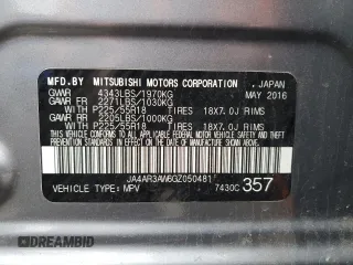2016 Mitsubishi Outlander Sport 2.4 ES with VIN JA4AR3AW6GZ050481, listed as a Copart auction lot 46619785 with 93,935 mi miles and Salvage Title. Bid and sale history available at carsss.com. Image 13.