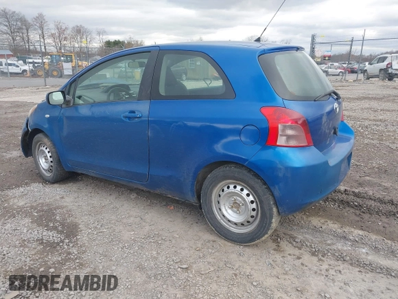 2007 Toyota Yaris with VIN JTDJT923075107182, listed as a IAAI auction lot 41850357 with 177,886 mi miles. Bid and sale history available at carsss.com. Image 3.