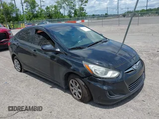 2013 Hyundai Accent GLS with VIN KMHCT4AE3DU459670, listed as a IAAI auction lot 39664548 with 155,591 mi miles. Bid and sale history available at carsss.com. Image 1.