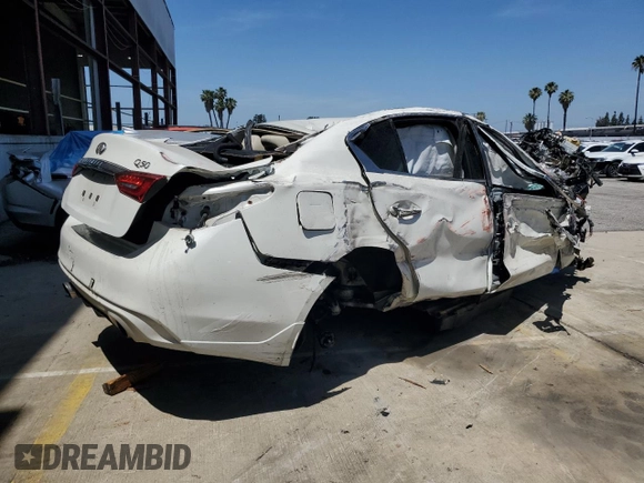 2018 Infiniti Q50 Luxe with VIN JN1EV7AP3JM351994, listed as a Copart auction lot 57911475 with Not provided miles and Salvage title. Bid and sale history available at DreamBid. Image 3.