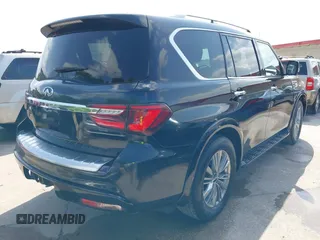 2018 Infiniti QX80 with VIN JN8AZ2NF4J9660983, listed as a IAAI auction lot 42063055 with 24,347 mi miles. Bid and sale history available at carsss.com. Image 4.