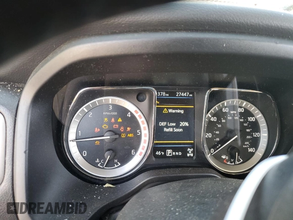 2019 Nissan Titan XD SL with VIN 1N6BA1F43KN511419, listed as a Copart auction lot 77875274 with 27,447 mi miles and Salvage Title. Bid and sale history available at carsss.com. Image 9.