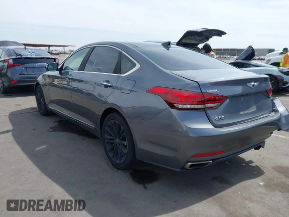 2017 Genesis G80 3.8L with VIN KMHGN4JE2HU167543, listed as a IAAI auction lot 42248719 with 82,574 mi miles and . Bid and sale history available at DreamBid. Image 3.