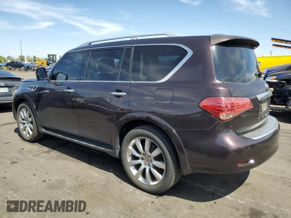 2012 Infiniti QX56 8-passenger with VIN JN8AZ2NC4C9317535, listed as a Copart auction lot 69211014 with 157,117 mi miles and Clean Title. Bid and sale history available at carsss.com. Image 2.