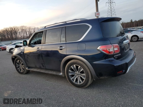 2018 Nissan Armada SV with VIN JN8AY2NC2J9558221, listed as a Copart auction lot 85910294 with 95,434 mi miles and Salvage Title. Bid and sale history available at carsss.com. Image 2.