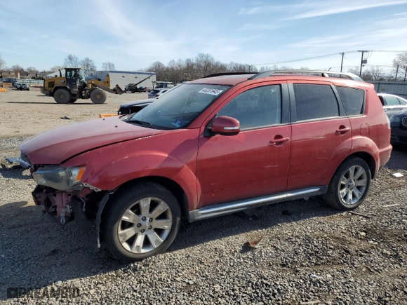 2011 Mitsubishi Outlander SE with VIN JA4AS3AW5BU019104, listed as a Copart auction lot 43281945 with 0 mi miles and Salvage Title. Bid and sale history available at carsss.com. Image 1.
