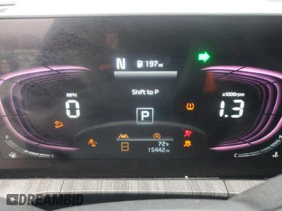 2024 Kia Telluride EX with VIN 5XYP34GCXRG469228, listed as a Copart auction lot 81330844 with 15,442 mi miles and Salvage Title. Bid and sale history available at DreamBid. Image 9.