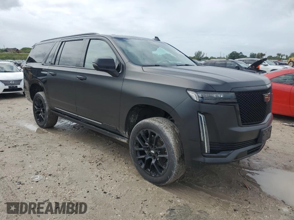 2022 Cadillac Escalade ESV Sport Platinum with VIN 1GYS4RKL7NR141315, listed as a Copart auction lot 74219824 with 50,588 mi miles and Salvage title. Bid and sale history available at DreamBid. Image 4.