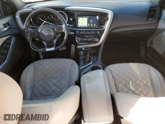 2015 Kia Optima SXL Turbo with VIN 5XXGR4A62FG516365, listed as a Copart auction lot 47615985 with 133,789 mi miles and Salvage Title. Bid and sale history available at DreamBid. Image 8.