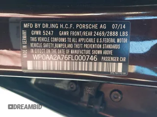 2015 Porsche Panamera 4 z VIN WP0AA2A76FL000746, wystawiony jako IAAI lot #41411279 z przebiegiem 37 496 mil mil oraz . Historia ofert i sprzedaży dostępna na DreamBid. Obrazek 9.