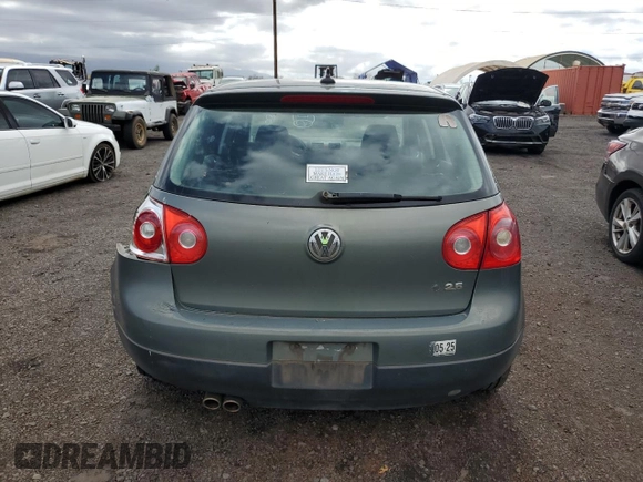 2008 Volkswagen Rabbit S with VIN WVWDA91K78W154569, listed as a Copart auction lot 42245345 with 131,742 mi miles and Salvage title. Bid and sale history available at DreamBid. Image 6.