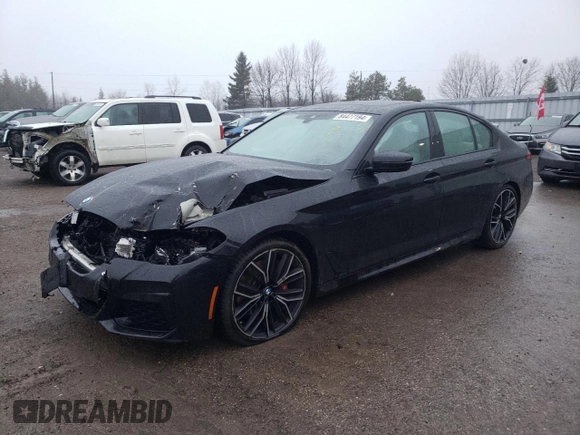 2022 BMW 5 Series 530i xDrive with VIN WBA13BJ07NCK90049, listed as a Copart auction lot 84477194 with 33,007 mi miles and Salvage Title. Bid and sale history available at carsss.com. Image 1.