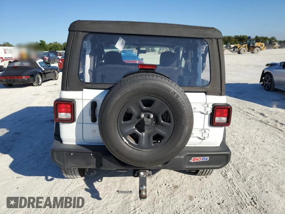 2021 Jeep Wrangler Sport with VIN 1C4GJXAG2MW767559, listed as a Copart auction lot 82108354 with 32,728 mi miles and Salvage Title. Bid and sale history available at DreamBid. Image 6.