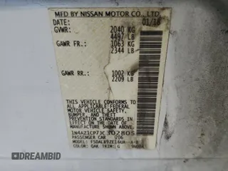 2018 Nissan LEAF S with VIN 1N4AZ1CP7JC302805, listed as a Copart auction lot 49909545 with 68,843 mi miles and Salvage Title. Bid and sale history available at DreamBid. Image 12.