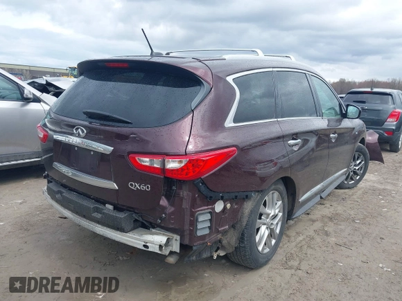 2015 Infiniti QX60 with VIN 5N1AL0MM4FC540138, listed as a IAAI auction lot 42032614 with 93,870 mi miles. Bid and sale history available at carsss.com. Image 4.