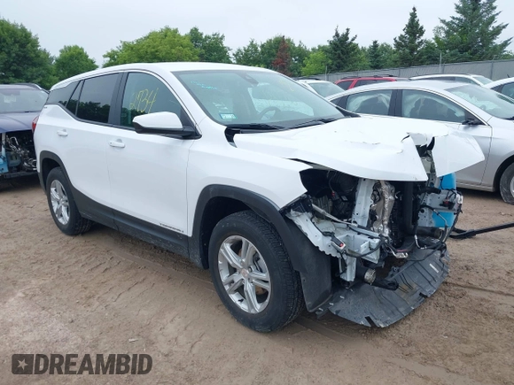 2023 GMC Terrain SLE with VIN 3GKALTEG4PL198456, listed as a IAAI auction lot 42522734 with 18,557 mi miles and . Bid and sale history available at DreamBid. Image 1.