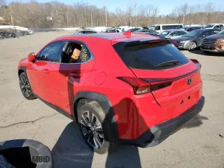 2020 Lexus UX with VIN JTHX9JBH1L2034257, listed as a Copart auction lot 45630823 with 27,044 mi miles. Bid and sale history available at carsss.com. Image 2.
