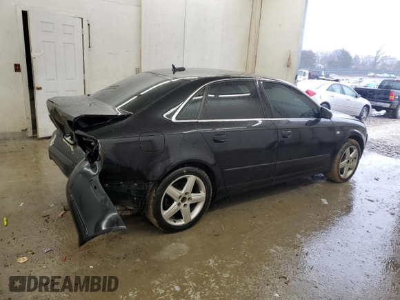 2005 Audi A4 3.2L with VIN WAUDG68EX5A463844, listed as a Copart auction lot 43537705 with 170,328 mi miles and Salvage Title. Bid and sale history available at carsss.com. Image 3.