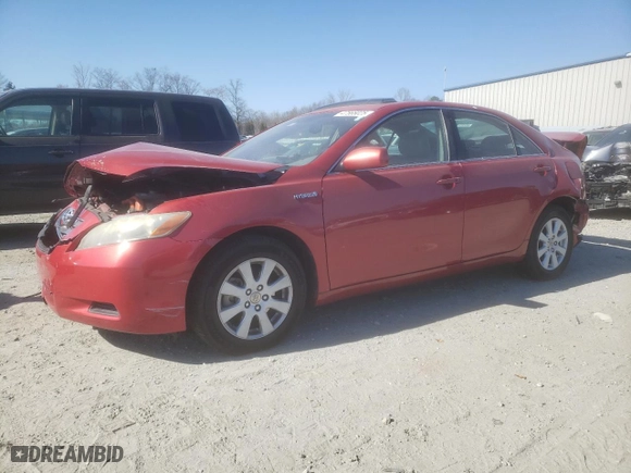 2007 Toyota Camry Hybrid with VIN JTNBB46KX73034082, listed as a Copart auction lot 47565025 with 128,854 mi miles and Salvage Title. Bid and sale history available at carsss.com. Image 1.