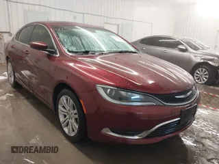 2015 Chrysler 200 Limited with VIN 1C3CCCAB0FN526585, listed as a IAAI auction lot 41558501 with 150,100 mi miles. Bid and sale history available at carsss.com. Image 1.