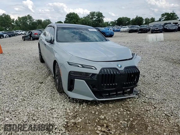 2023 BMW 7 Series 740i with VIN WBA23EH0XPCM01840, listed as a Copart auction lot 58458355 with Not provided miles and Salvage title. Bid and sale history available at DreamBid. Image 13.