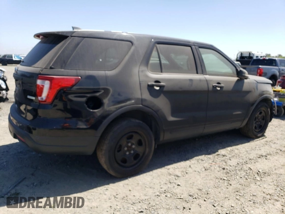 2018 Ford Police Interceptor Utility z VIN 1FM5K8AT7JGA44217, wystawiony jako Copart lot #53910515 z przebiegiem 49 310 mil mil oraz Tytuł czysty. Historia ofert i sprzedaży dostępna na DreamBid. Obrazek 3.
