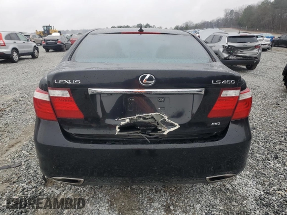2009 Lexus LS 460 with VIN JTHCL46F395001858, listed as a Copart auction lot 89346225 with 291,337 mi miles and Salvage Title. Bid and sale history available at DreamBid. Image 6.