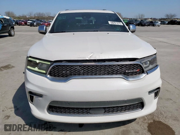 2021 Dodge Durango Citadel with VIN 1C4SDHET0MC641166, listed as a Copart auction lot 50291275 with 101,467 mi miles and Salvage Title. Bid and sale history available at DreamBid. Image 5.