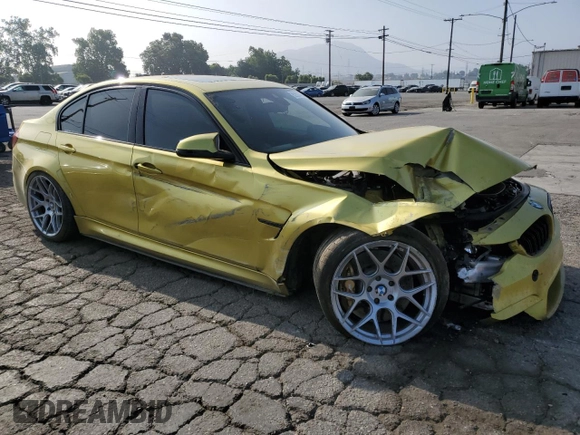 2015 BMW M3 with VIN WBS3C9C58FP804331, listed as a Copart auction lot 62507465 with 97,783 mi miles and Salvage title. Bid and sale history available at DreamBid. Image 4.