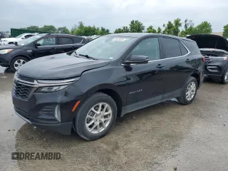 2022 Chevrolet Equinox LT z VIN 3GNAXUEV5NL153602, wystawiony jako Copart lot #59575335 z przebiegiem 39 500 mil mil oraz Czysty tytuł • Clean title. Historia ofert i sprzedaży dostępna na DreamBid. Obrazek 1.