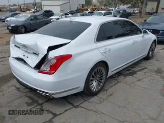 2019 Genesis G90 Premium with VIN KMTF34JA4KU061686, listed as a IAAI auction lot 42157076 with 27,359 mi miles and . Bid and sale history available at DreamBid. Image 4.