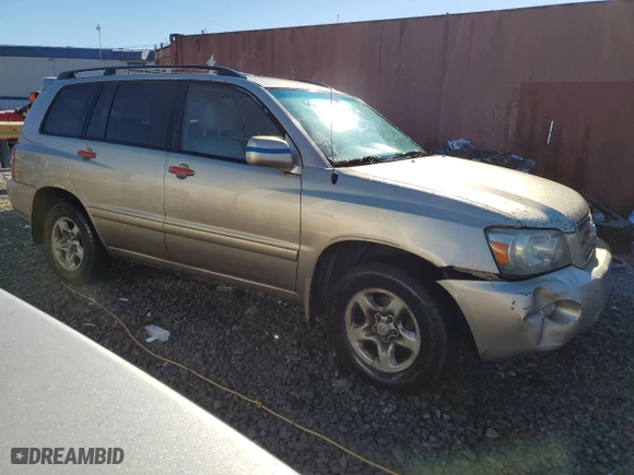 2007 Toyota Highlander with VIN JTEGD21A670168026, listed as a Copart auction lot 42421105 with 0 mi miles and Salvage Title. Bid and sale history available at carsss.com. Image 4.