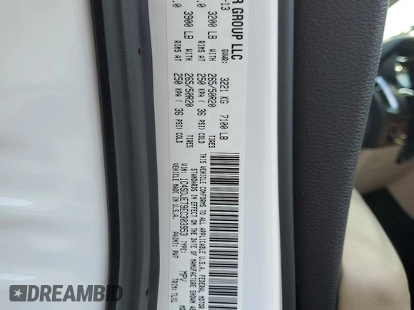 2014 Dodge Durango Citadel with VIN 1C4SDJET9EC303953, listed as a Copart auction lot 42449905 with 149,089 mi miles and Salvage Title. Bid and sale history available at DreamBid. Image 13.