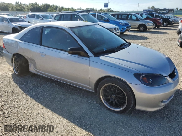 2005 Honda Civic LX with VIN 1HGEM21565L035293, listed as a Copart auction lot 74350794 with 197,536 mi miles and Salvage Title. Bid and sale history available at DreamBid. Image 4.