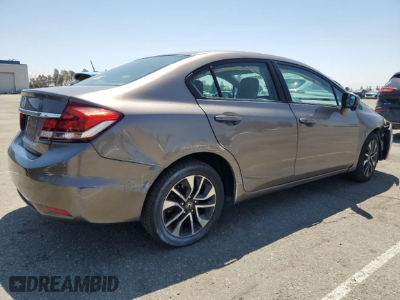 2015 Honda Civic EX z VIN 2HGFB2F83FH524469, wystawiony jako Copart lot #56207075 z przebiegiem 85 678 mil mil oraz Szkoda całkowita • Salvage title. Historia ofert i sprzedaży dostępna na DreamBid. Obrazek 3.
