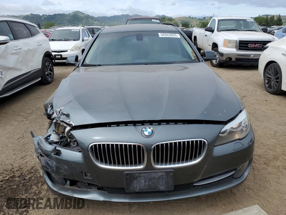 2011 BMW 5 Series 528i with VIN WBAFR1C55BC750294, listed as a Copart auction lot 52943035 with 137,909 mi miles and Salvage Title. Bid and sale history available at carsss.com. Image 5.